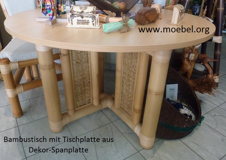 F�r Wintergarten, Speisezimmer oder Hotelzimmer: St�hle und Tische aus Bambus