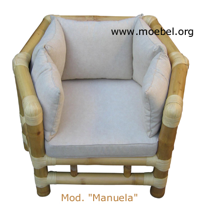 Sofa / Sessel / Fauteuil Modell "Manuela" - Bambusmöbel aus Indonesien