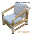 Bambusmöbel, Sofas und Sessel, Sitzgruppe "Madura"