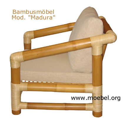 Sofas / Sessel / Fauteuils Modell "Madura" - Bambusmöbel