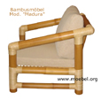 Bambusmöbel, Bambussofas und Bambussessel, Sitzgruppen "Madura"