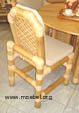 Stuhl Mod. "Kursi", Sessel für Esstische, Bambus mit Polsterung