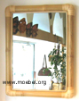 Spiegel mit Rahmen aus Bambus, viereckig