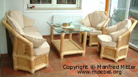 Bambusmöbel für Wintergarten, Esszimmer, Wohnzimmer