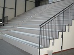 Stadionsitze aus Leichtmetall, Aluminium