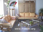 Bambusmöbel, Sofa, Sessel, Sitzgruppe "Bali"
