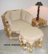 Sitzgruppe, Sofa, Sessel, Wohnzimmermöbel aus Bambus, Bambusmöbel