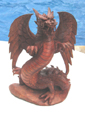 Drachen-Figuren,geschnitzter Drache aus Hartholz