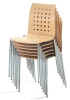 Stühle / Stapelstühle Modell "Ingrid", mit Holzsitz oder gepolstert, stapelbare Sessel ohne Armlehne / Stühle - Sessel zum Stapeln